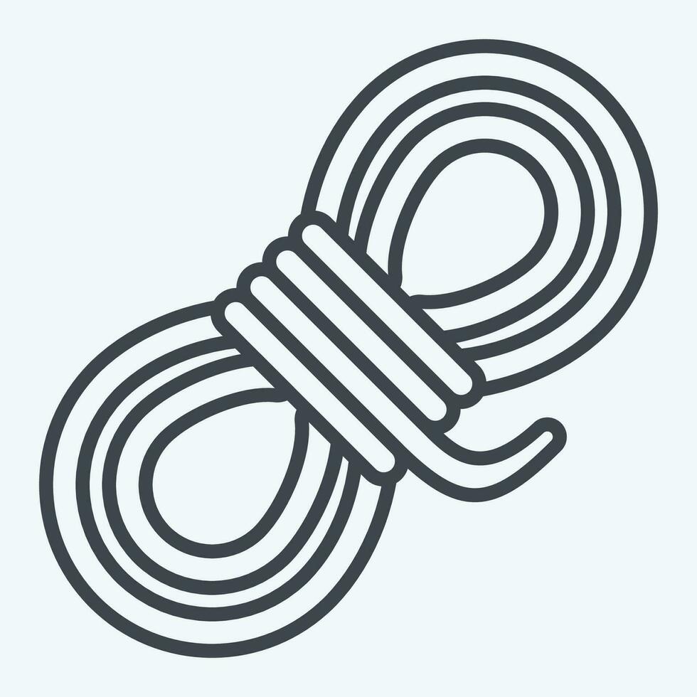 icoon touw. verwant naar mijnbouw symbool. lijn stijl. gemakkelijk ontwerp bewerkbaar. gemakkelijk illustratie vector