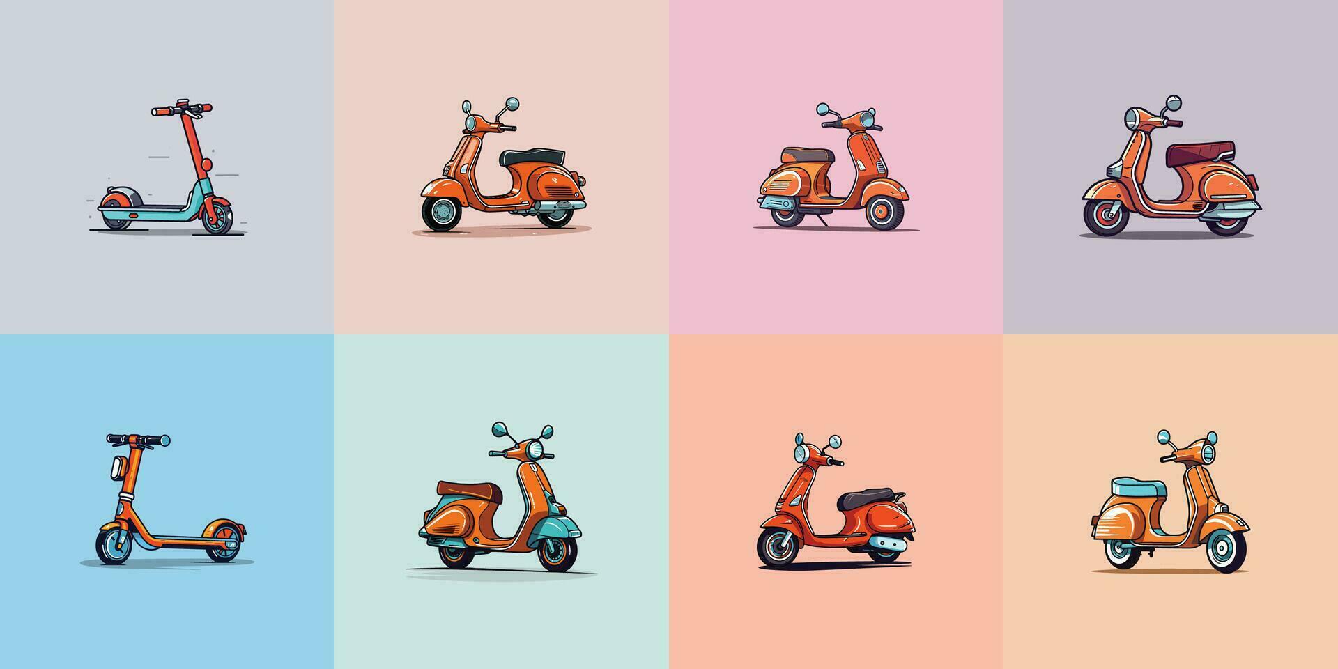 scooter vector klem kunst illustratie