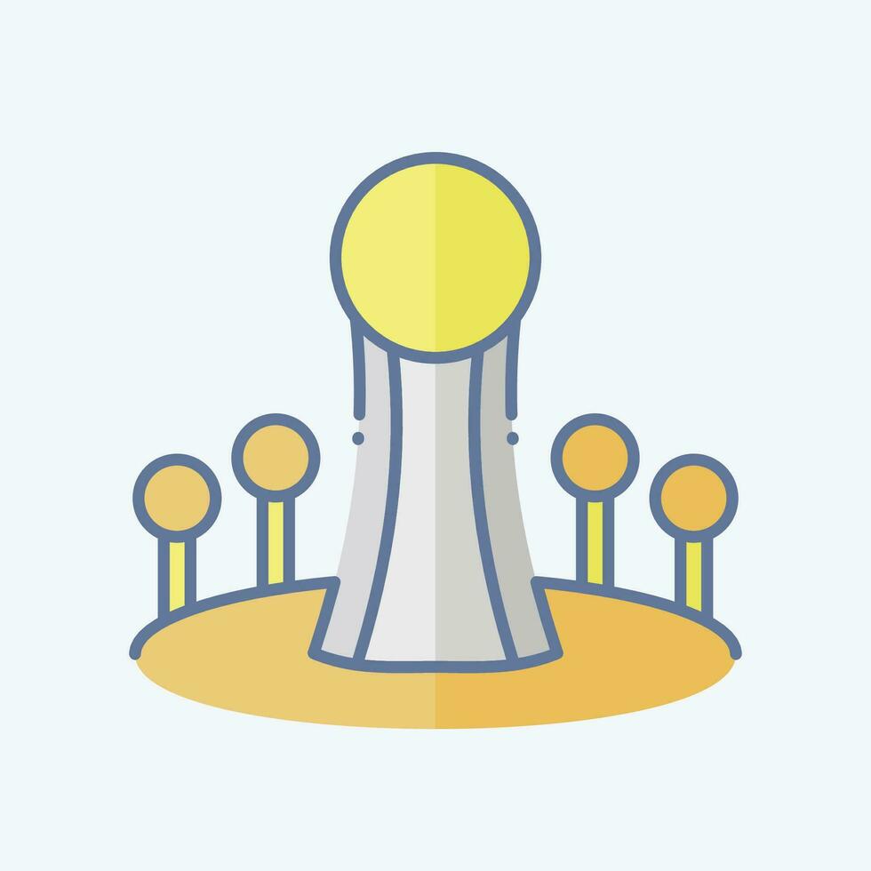 icoon astana. verwant naar hoofdstad symbool. tekening stijl. gemakkelijk ontwerp bewerkbaar. gemakkelijk illustratie vector