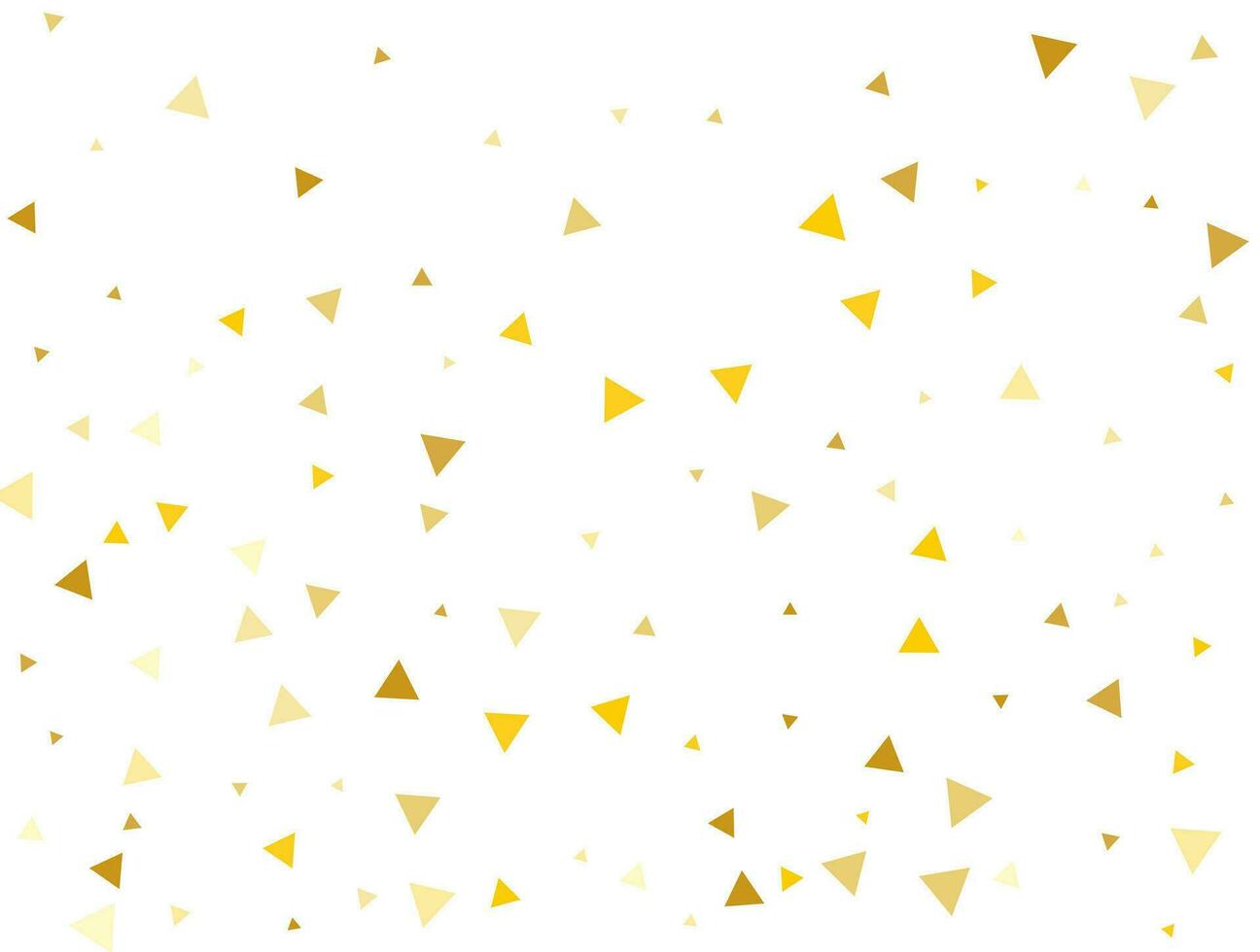 gouden driehoekig confetti. vector illustratie