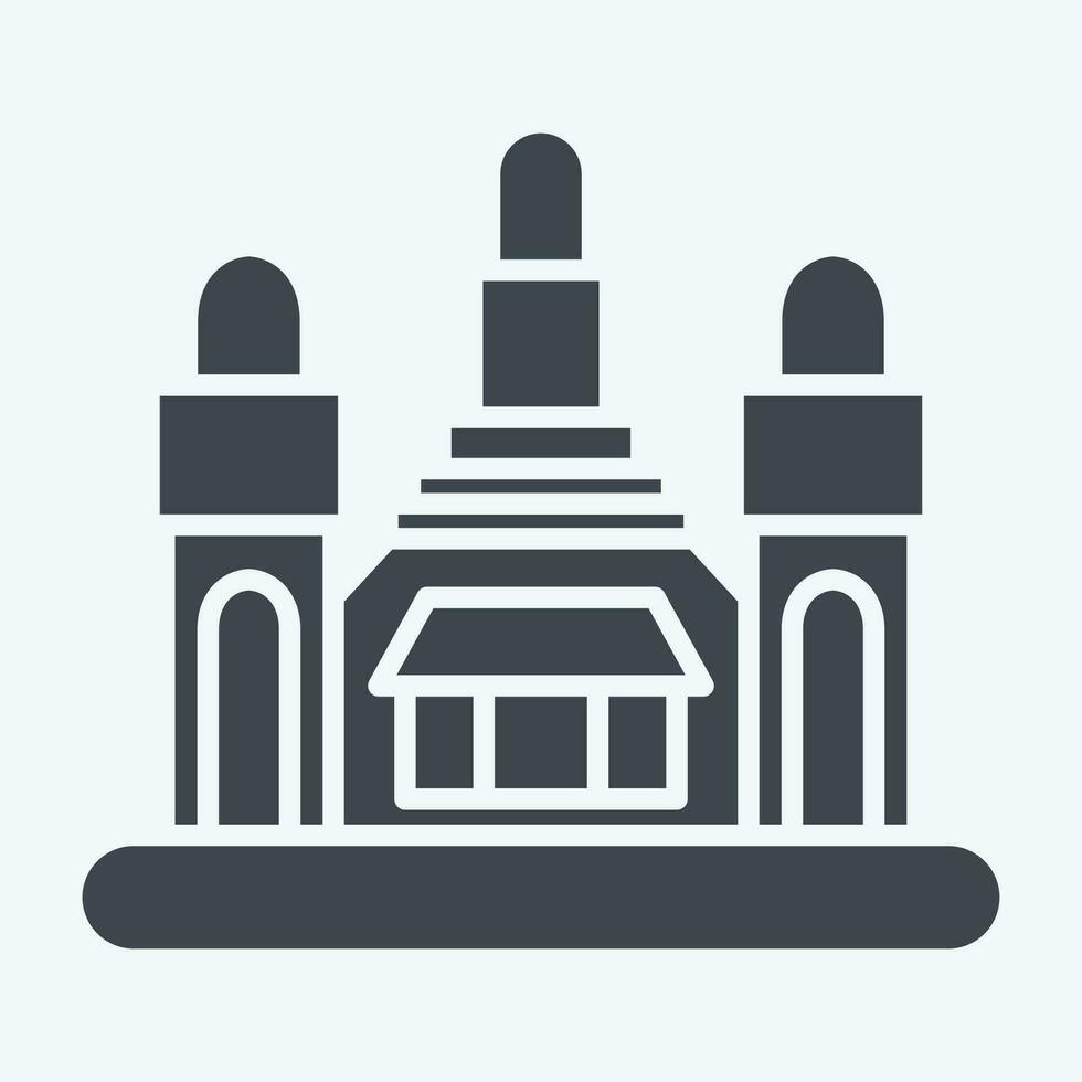 icoon Bangkok. verwant naar hoofdstad symbool. glyph stijl. gemakkelijk ontwerp bewerkbaar. gemakkelijk illustratie vector