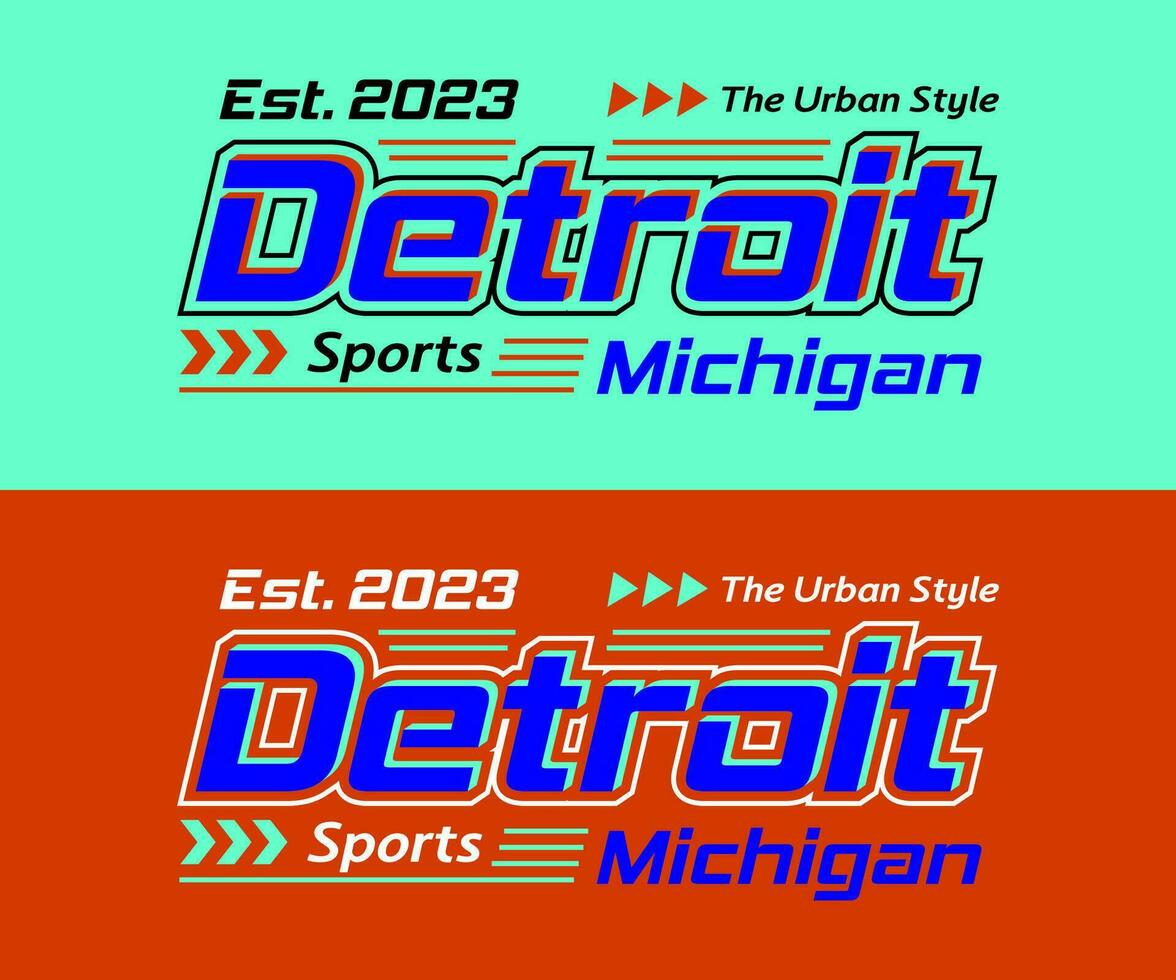 Detroit stad racing lettertype, voor afdrukken Aan t overhemden enz. vector