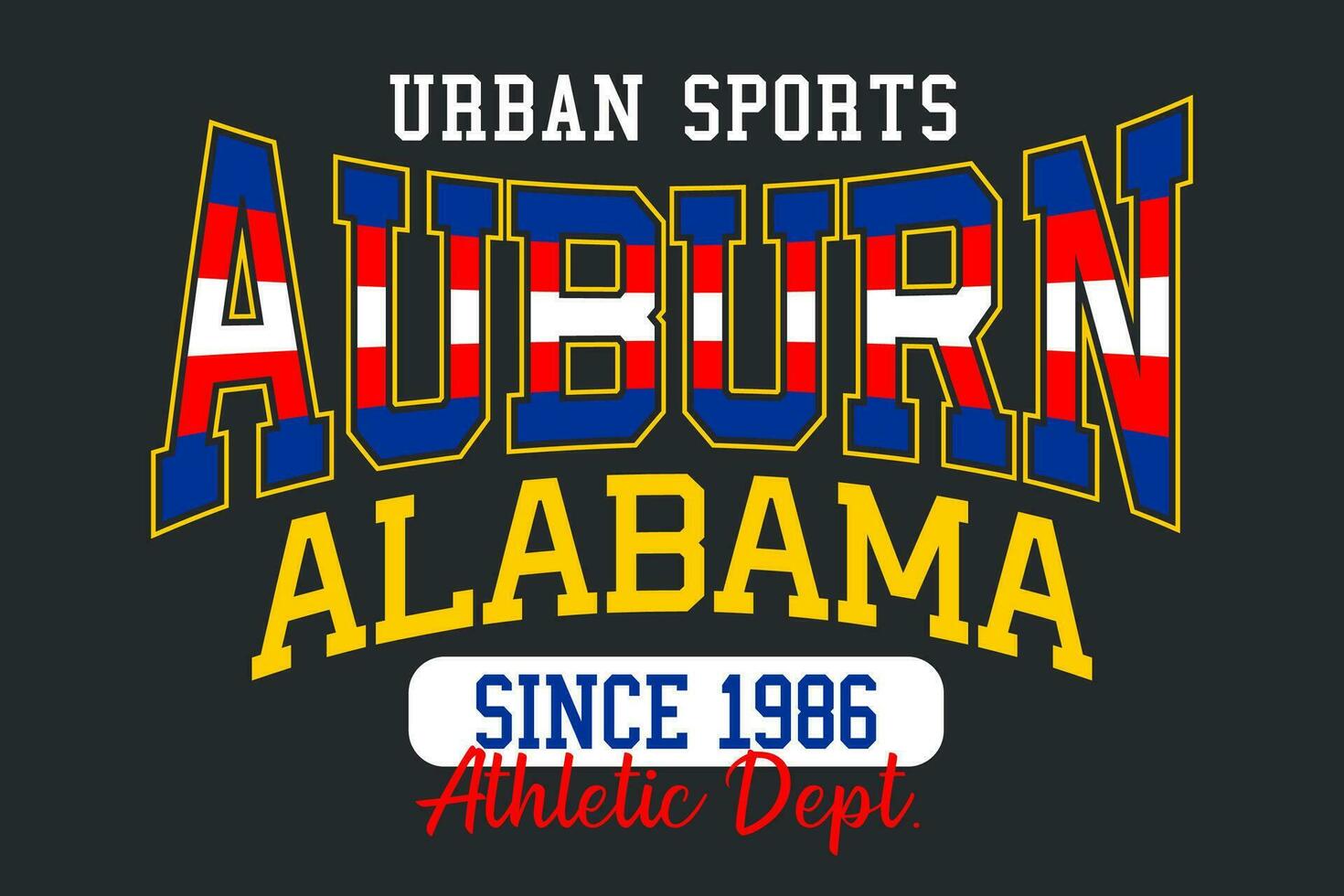 kastanjebruin Alabama wijnoogst middelbare school, voor t-shirt, affiches, etiketten, enz. vector