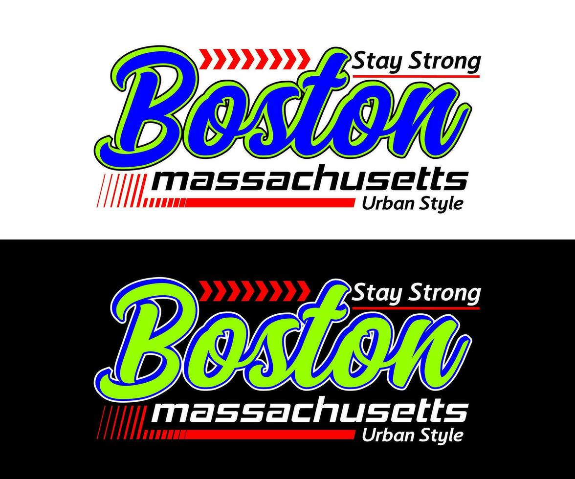 Boston stad wijnoogst sport, voor afdrukken Aan t overhemden enz. vector