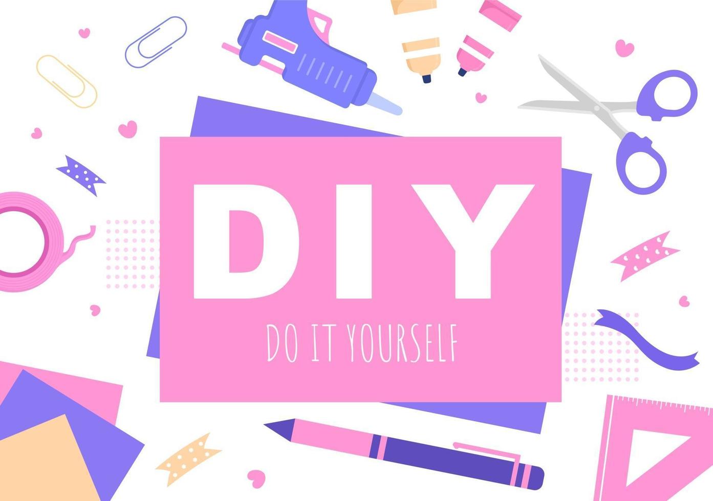 diy tools doe het zelf achtergrondillustratie voor woningrenovatie en creatieve projecten vector