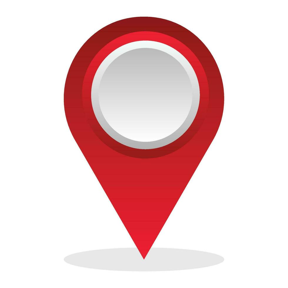 vector pin punt icoon met rood kaart plaats wijzer symbool geïsoleerd Aan wit achtergrond