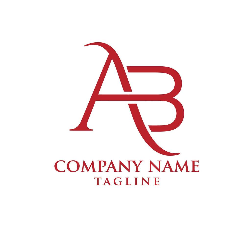 ab typografie logo vector