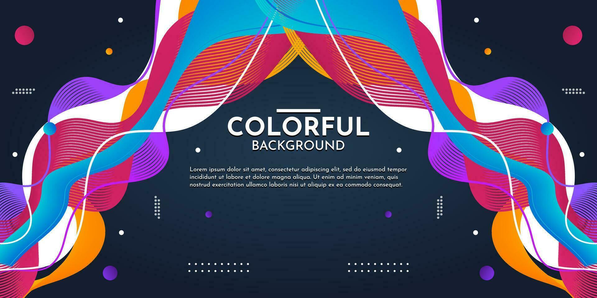 kleurrijk vloeiende Golf achtergrond met modern abstract vormen. heel geschikt voor poster, banier, omslag, advertentie, behang, enz. vector