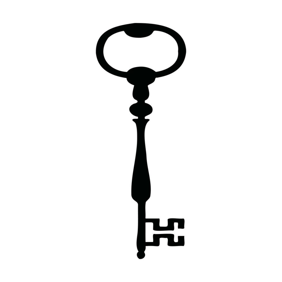 technologie deur sleutel silhouet, symbool, vector