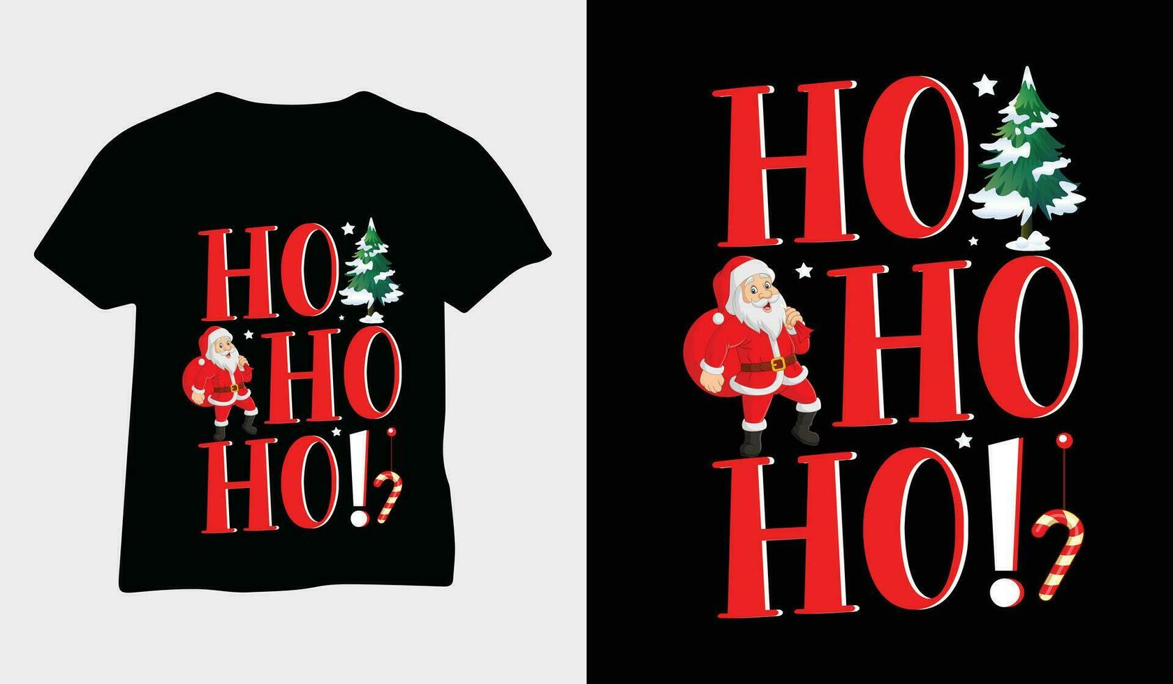 ho ho ho Kerstmis vector t-shirt sjabloon