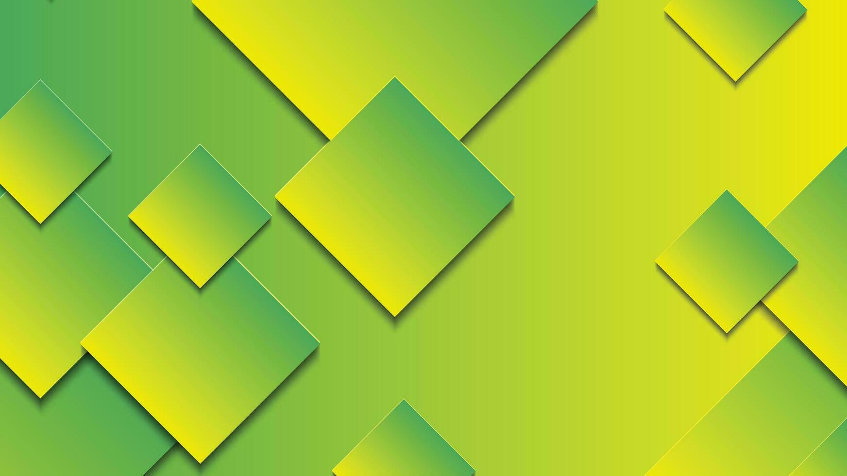 abstract groen en geel helling achtergrond met rechthoek lijnen vector