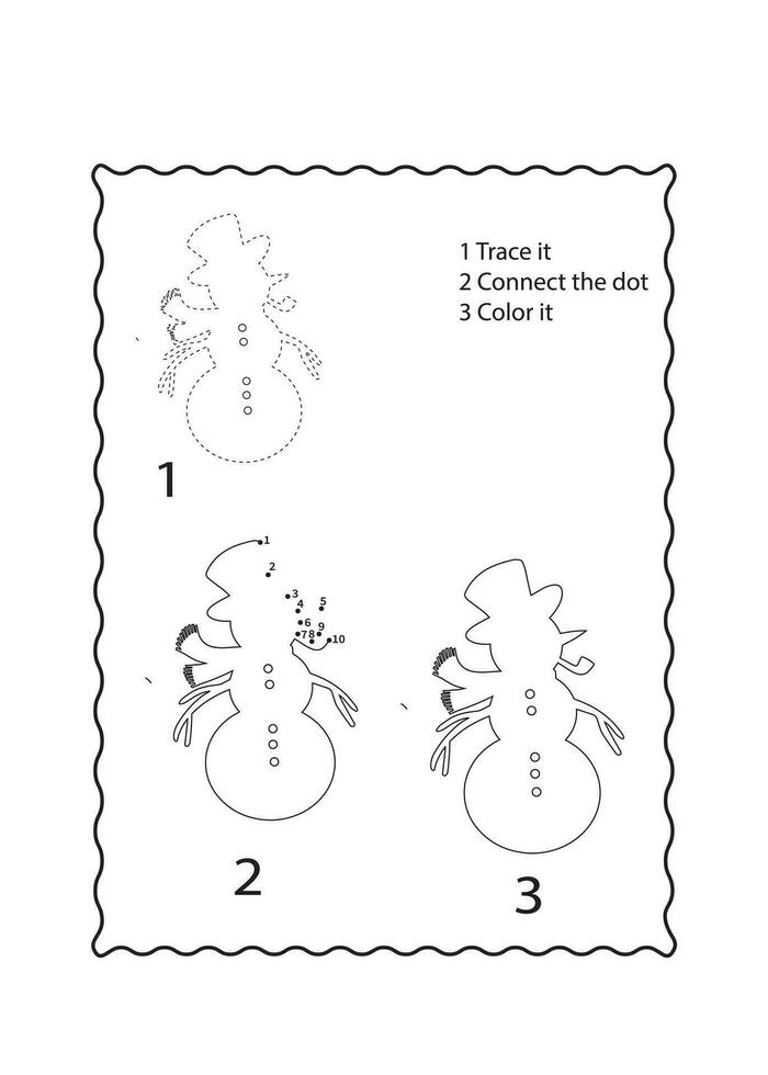 Kerstmis werkzaamheid werkblad voor kinderen vector