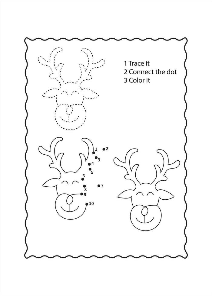 Kerstmis werkzaamheid werkblad voor kinderen vector