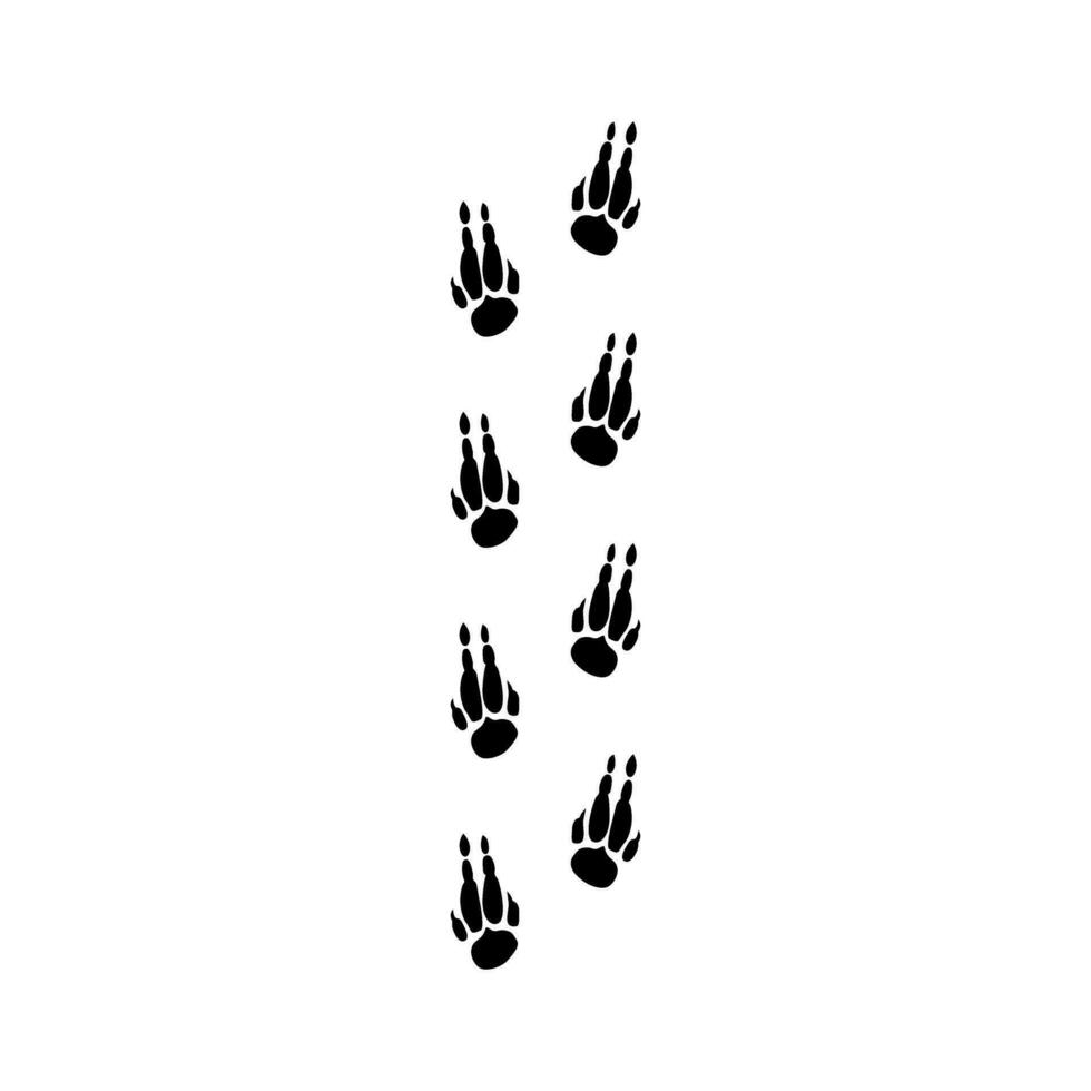 dinosaurus voetafdrukken icoon vector. dinosaurus sporen illustratie teken. dieren voetafdrukken symbool. dieren sporen logo. vector