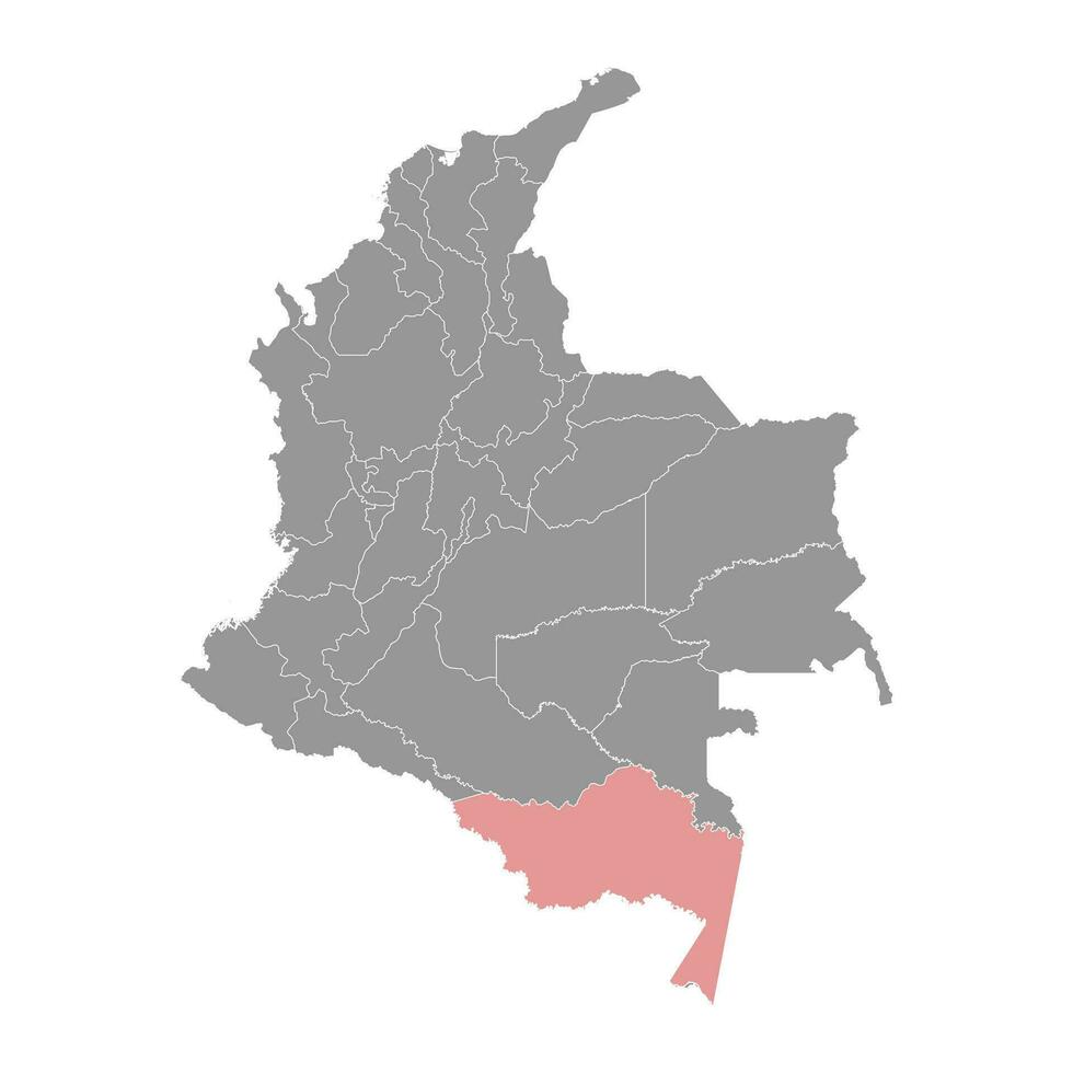 amazonas afdeling kaart, administratief divisie van Colombia. vector