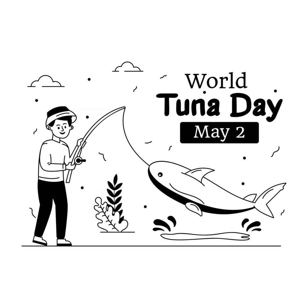 wereld tonijn dag vector