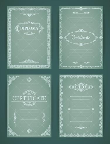Vector ontwerpsjablonen Collectie voor Diploma, certificaat, Posters en ander gebruik.
