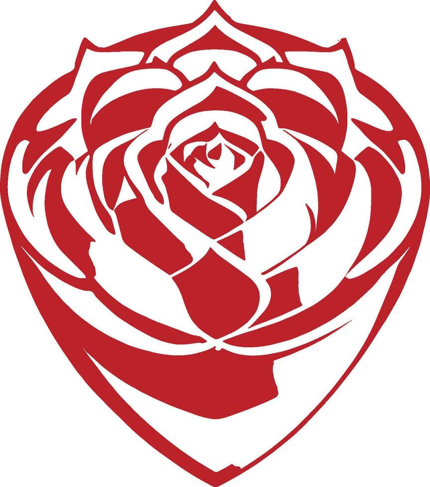 een bloem logo in rood kleur vector
