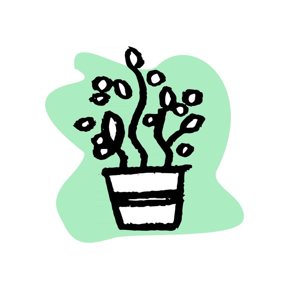 bloem in een pot voor thuis - isoleren op een witte achtergrond. planten te kweken. tuin- vector