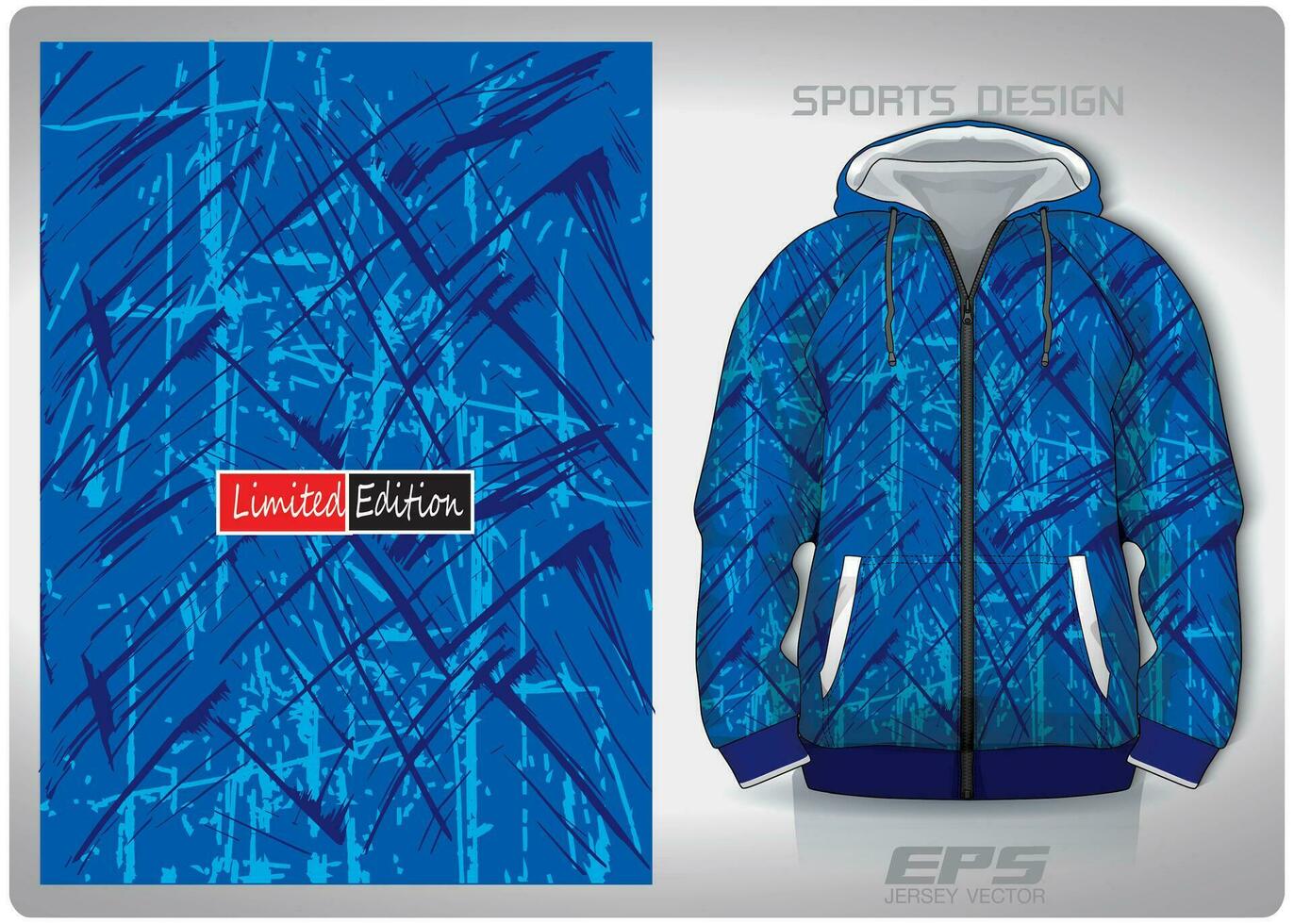 vector sport- overhemd achtergrond afbeelding.blauw kleur salade kunst patroon ontwerp, illustratie, textiel achtergrond voor sport- lang mouw capuchon, Jersey capuchon