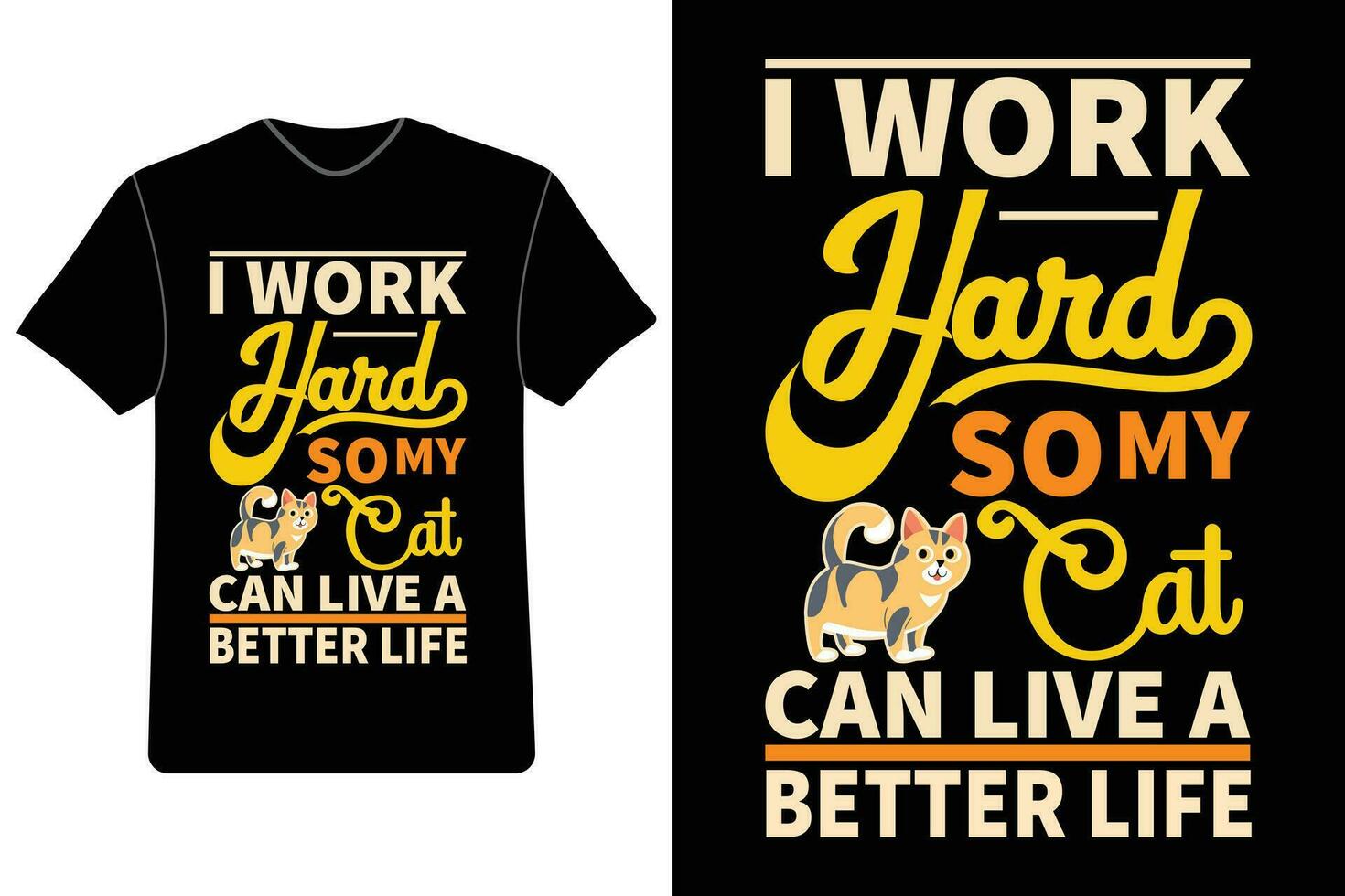 vrij schattig kat t-shirt ontwerp, kat minnaar T-stukken, kat-thema kleding, kat silhouet T-stukken, grappig kat overhemden. vrij t overhemd ontwerp vector