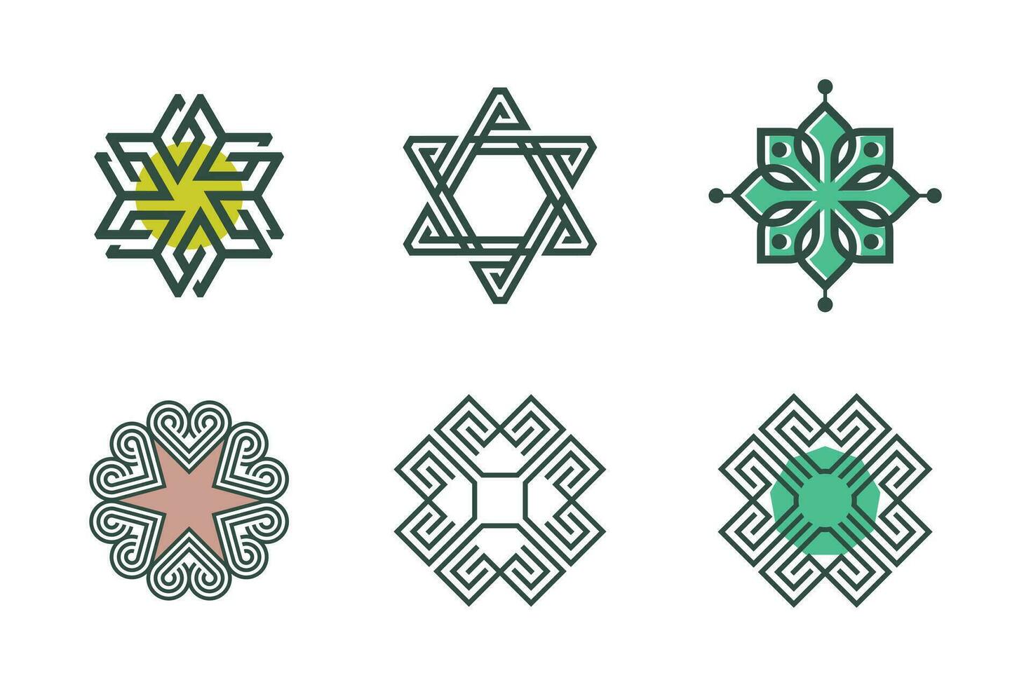 reeks van ornament logo ontwerp element vector met creatief concept