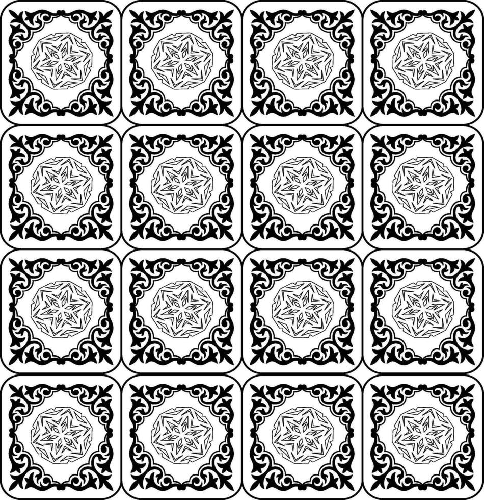 abstract naadloos patroon met silhouetten bloemen in zwart en wit. bloemen herhalen monochroom achtergrond. eindeloos afdrukken textuur. kleding stof ontwerp. behang - vector