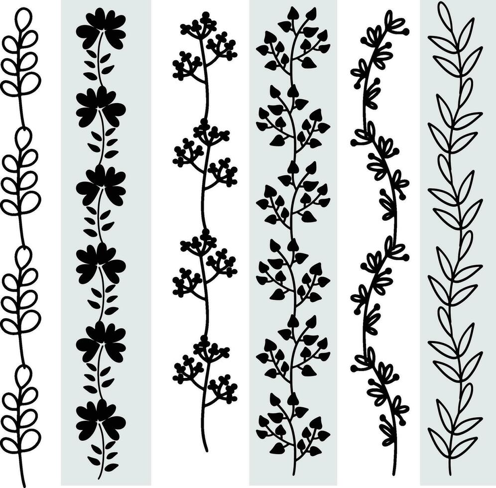 abstract naadloos patroon met silhouetten bloemen in zwart en wit. bloemen herhalen monochroom achtergrond. eindeloos afdrukken textuur. kleding stof ontwerp. behang - vector