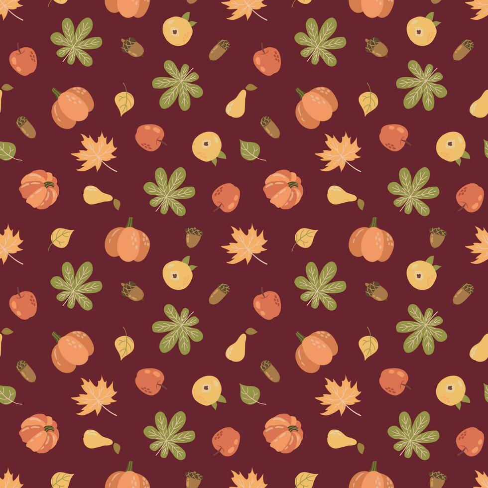 herfst knus naadloos patroon. ontwerp voor kleding stof, textiel, behang, verpakking. vector