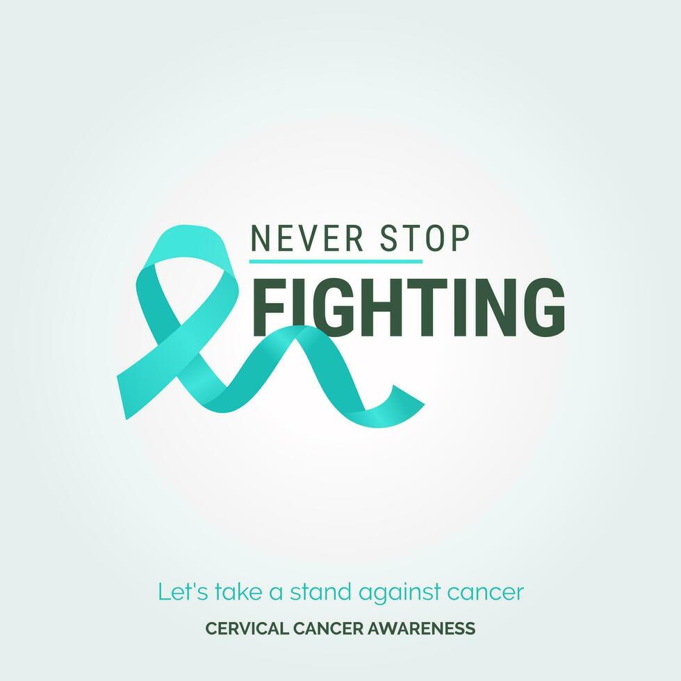 moedig Dames. sterk tegen cervicaal kanker met vector achtergrond