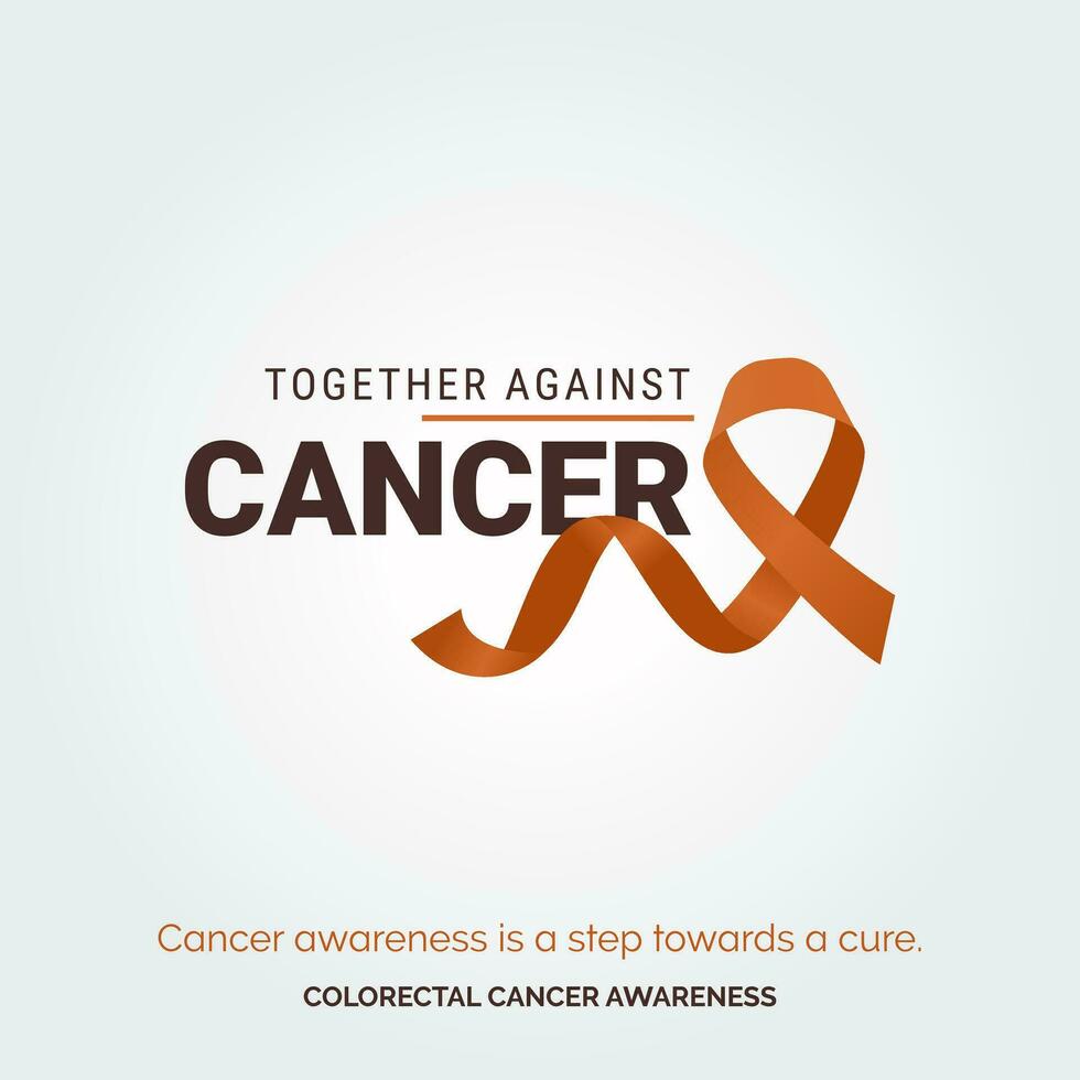 kunstenaarstalent voor een oorzaak colorectaal kanker bewustzijn posters vector