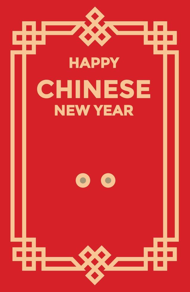 gelukkig chinees nieuwjaar achtergrond sjabloon flyer vector