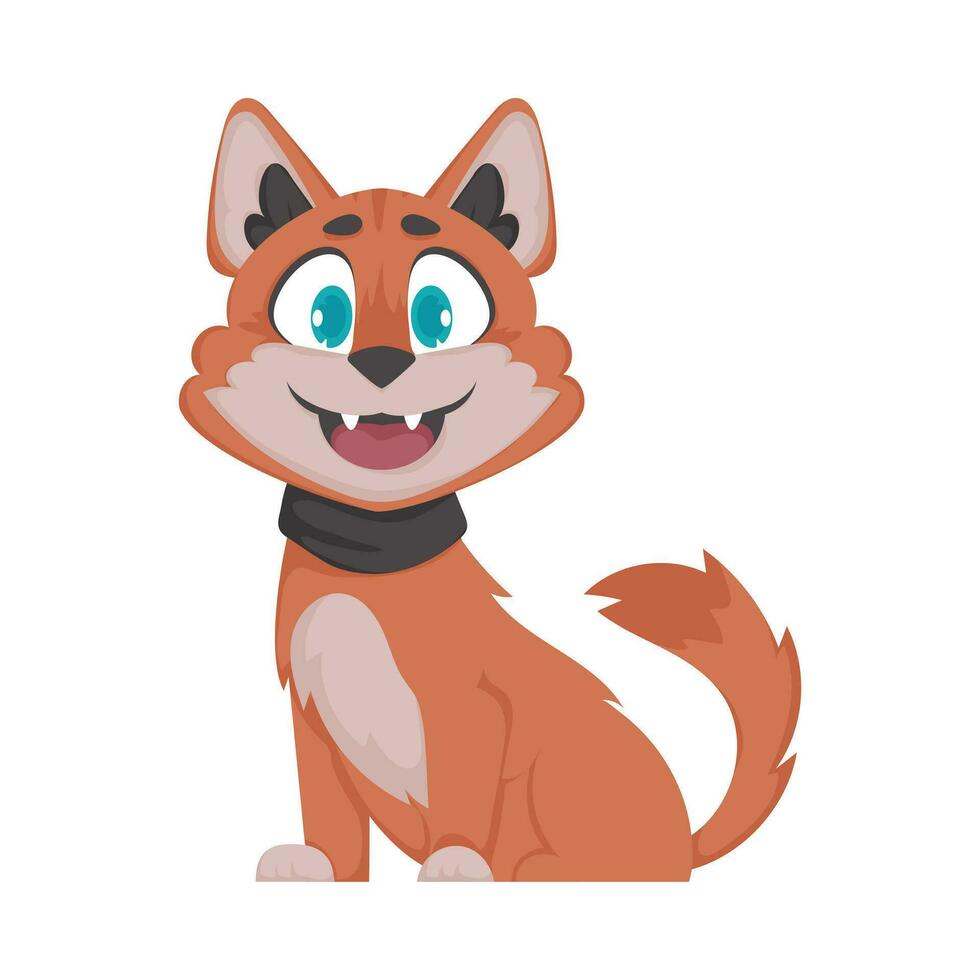 een schattig en grappig kat met helder rood vacht is chillen uit vector illustratie