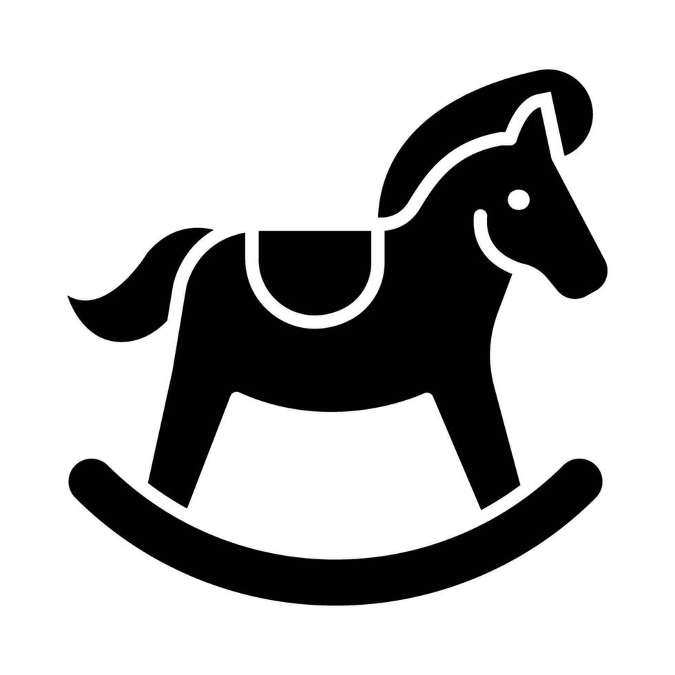 paard speelgoed- vector glyph icoon voor persoonlijk en reclame gebruiken.