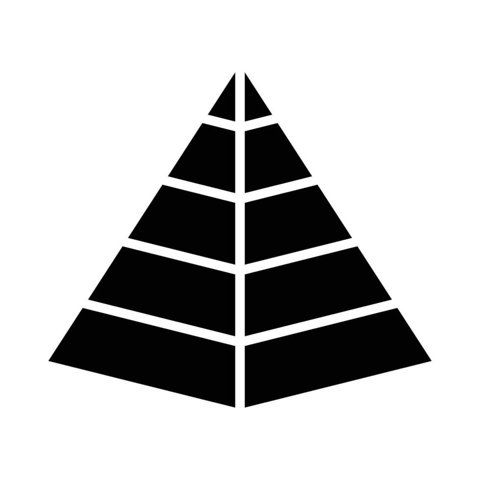 piramide vector glyph icoon voor persoonlijk en reclame gebruiken.