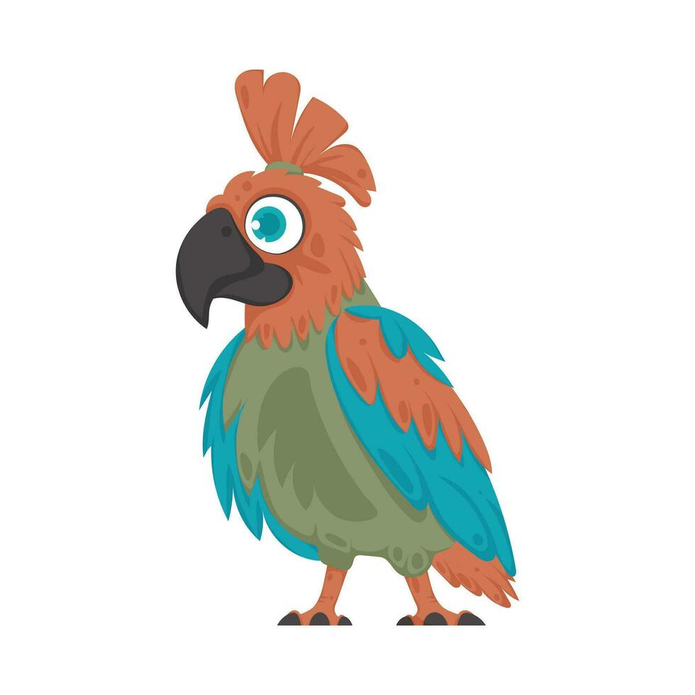 een mooi vogel met helder en vrolijk kleuren vector illustratie