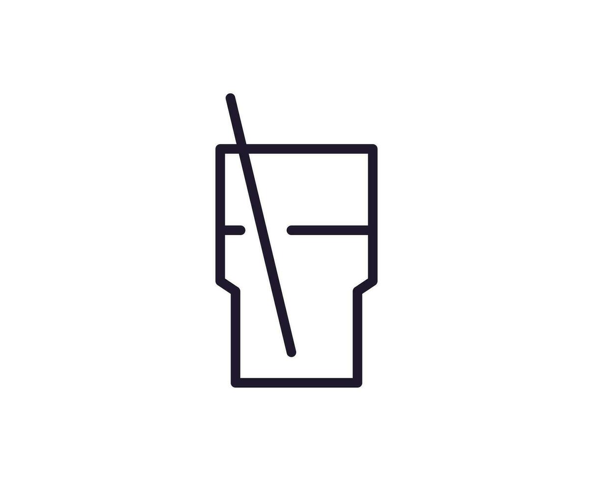 single lijn icoon van cocktail Aan geïsoleerd wit achtergrond. hoog kwaliteit bewerkbare beroerte voor mobiel appjes, web ontwerp, websites, online winkels enz. vector
