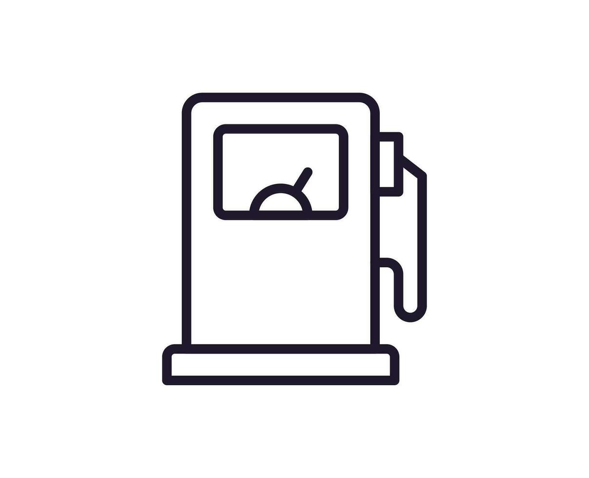 single lijn icoon van gas- station Aan geïsoleerd wit achtergrond. hoog kwaliteit bewerkbare beroerte voor mobiel appjes, web ontwerp, websites, online winkels enz. vector