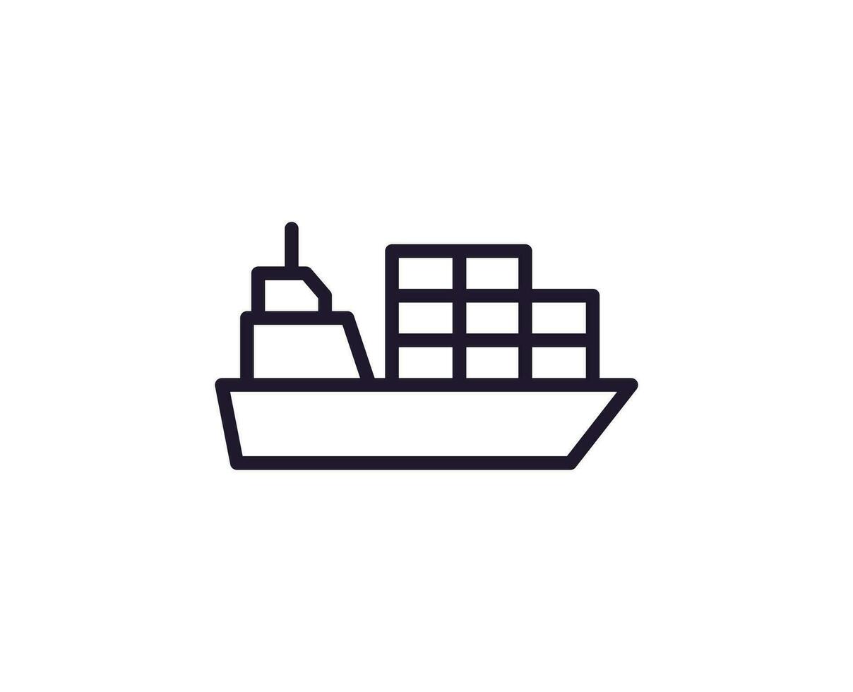 schip vector lijn icoon. premie kwaliteit logo voor web plaatsen, ontwerp, online winkels, bedrijven, boeken, advertenties. zwart schets pictogram geïsoleerd Aan wit achtergrond