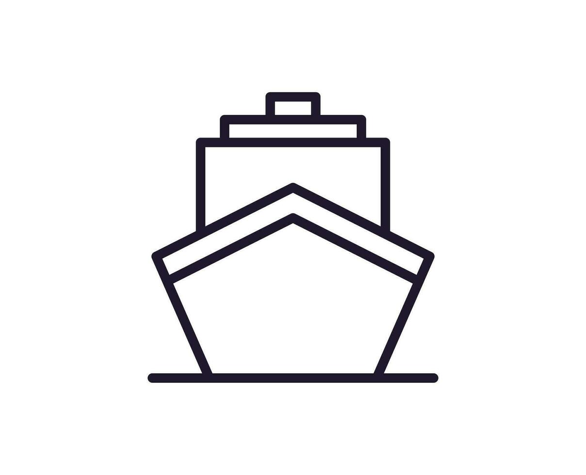 schip vector lijn icoon. premie kwaliteit logo voor web plaatsen, ontwerp, online winkels, bedrijven, boeken, advertenties. zwart schets pictogram geïsoleerd Aan wit achtergrond