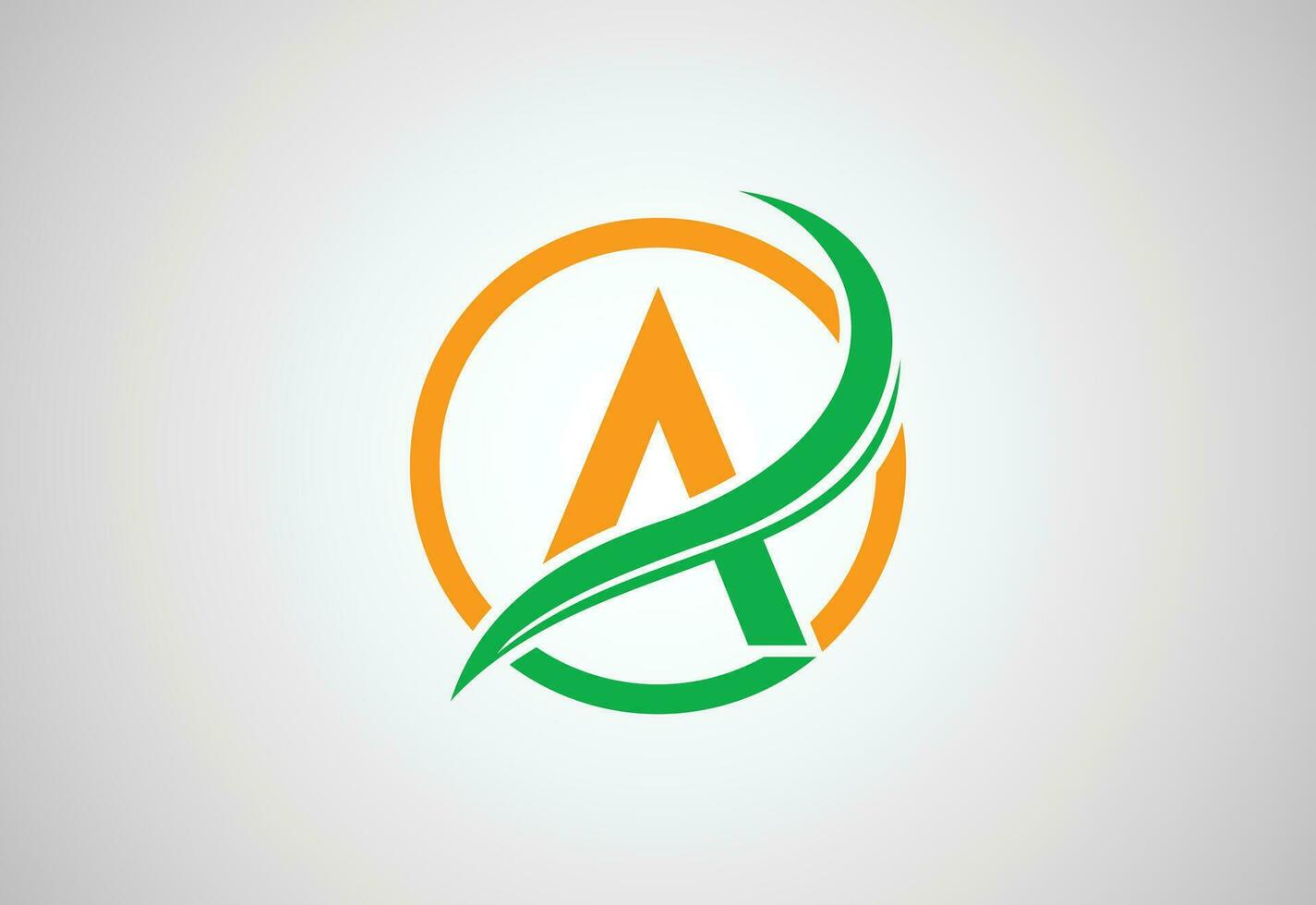 alfabetten eerste een brief logo met creatief zucht, vector ontwerp concept