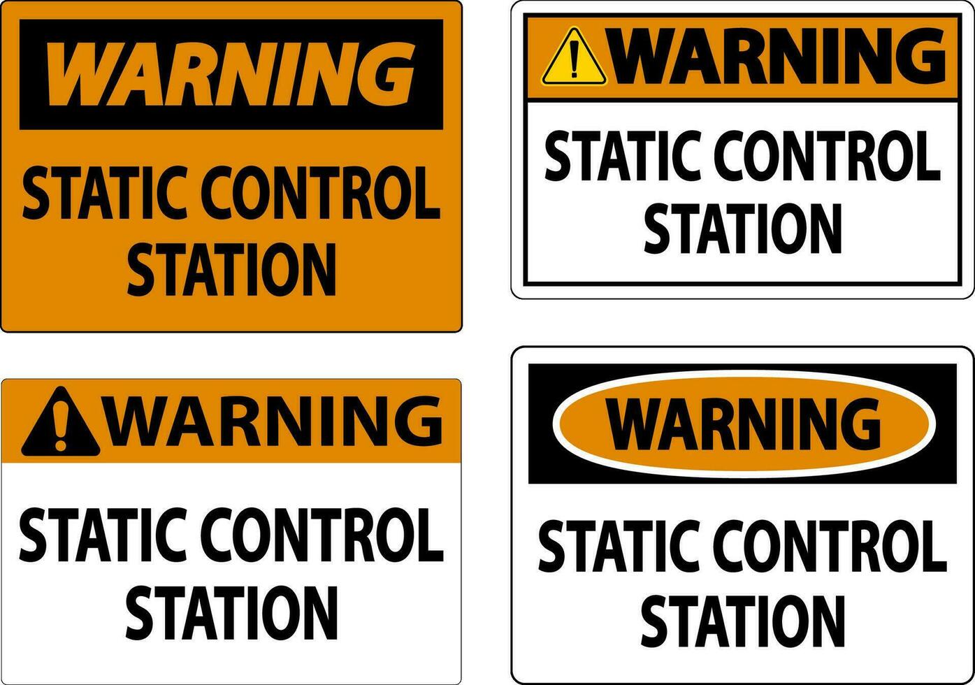 waarschuwing teken statisch controle station vector