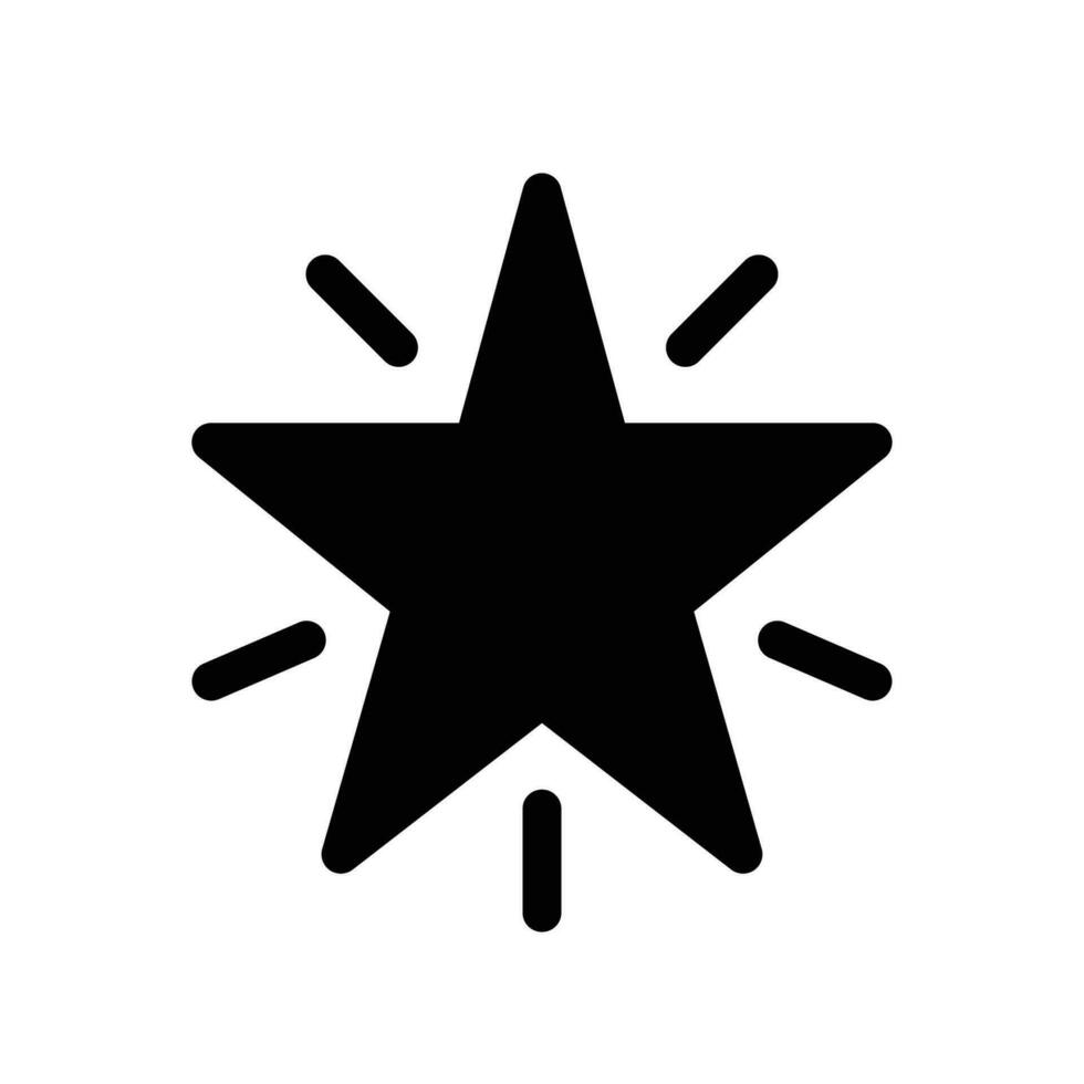 ster prijs solide icoon. gemakkelijk ster beoordeling voor symbool, wedstrijd winnaar teken, favoriete tarief prestatie voor web en app. vector illustratie ontwerp Aan wit achtergrond. eps 10