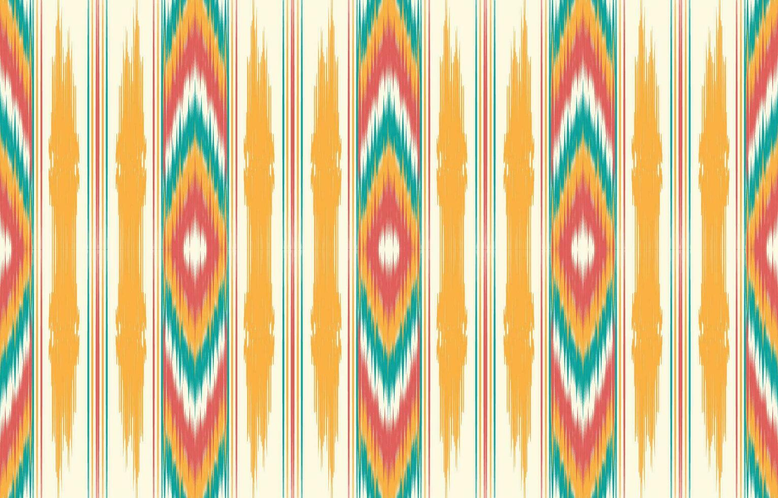 etnisch abstract ikat kunst. aztec ornament afdrukken. meetkundig etnisch patroon naadloos kleur oosters. ontwerp voor achtergrond ,gordijn, tapijt, behang, kleding, inpakken, batik, vector illustratie.