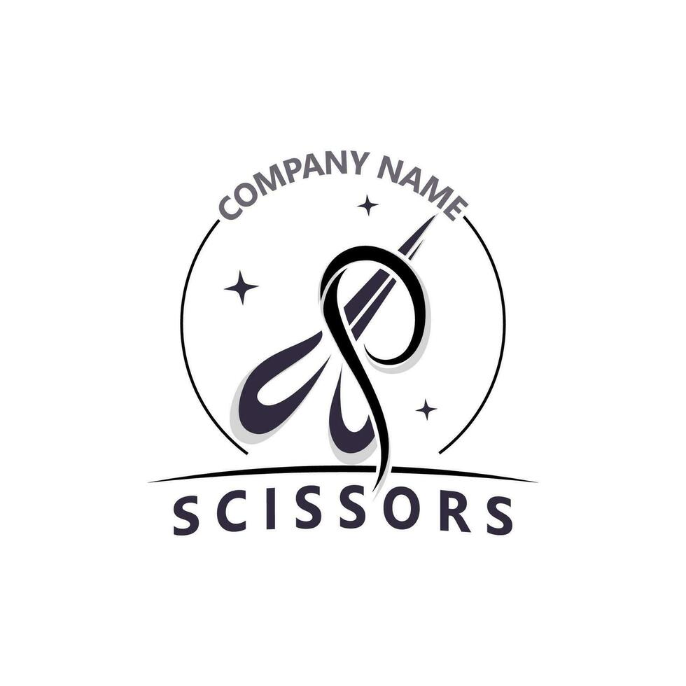 schaar logo ontwerp icoon sjabloon. modern gemakkelijk ontwerp. kappers gereedschap en kapperszaak. vector illustratie