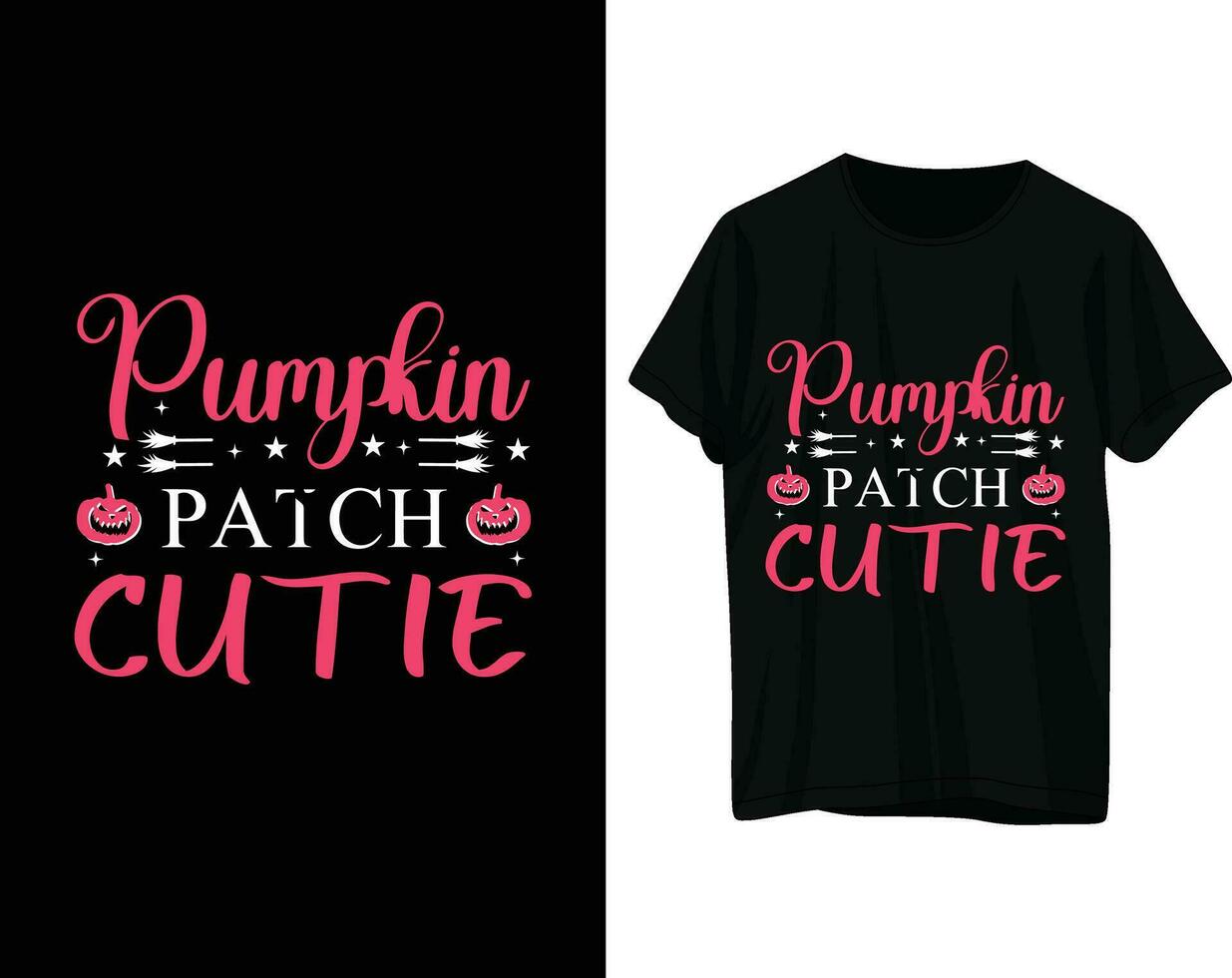 pompoen lap schattig halloween t-shirt ontwerp vector