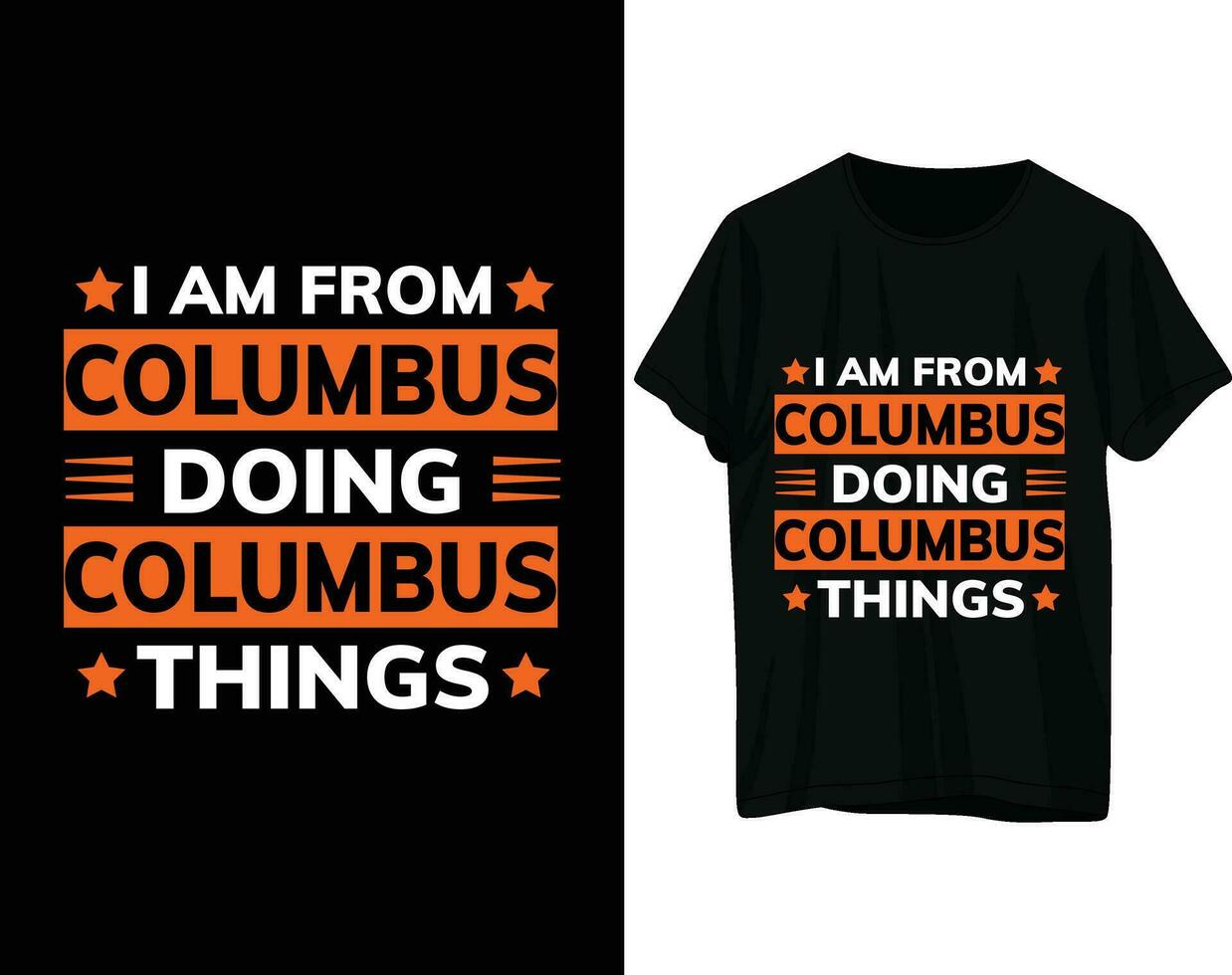 ik ben van Columbus aan het doen Columbus dingen Columbus t-shirt ontwerp vector