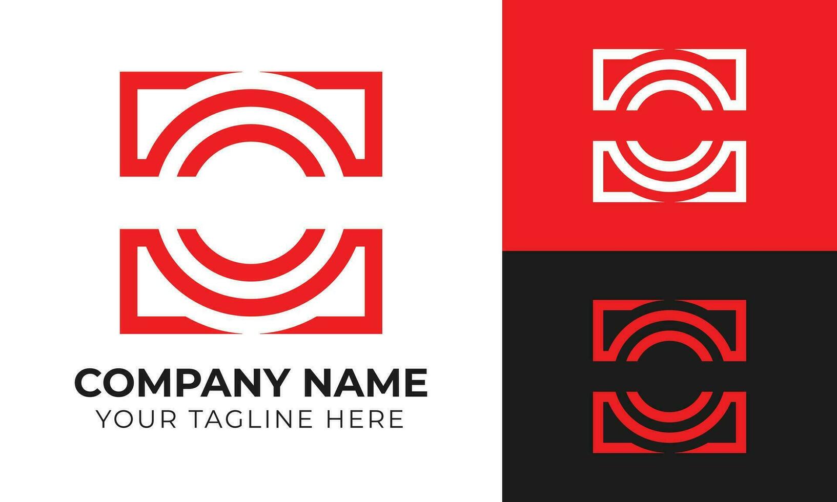 creatief modern minimaal monogram bedrijf logo ontwerp sjabloon vrij vector