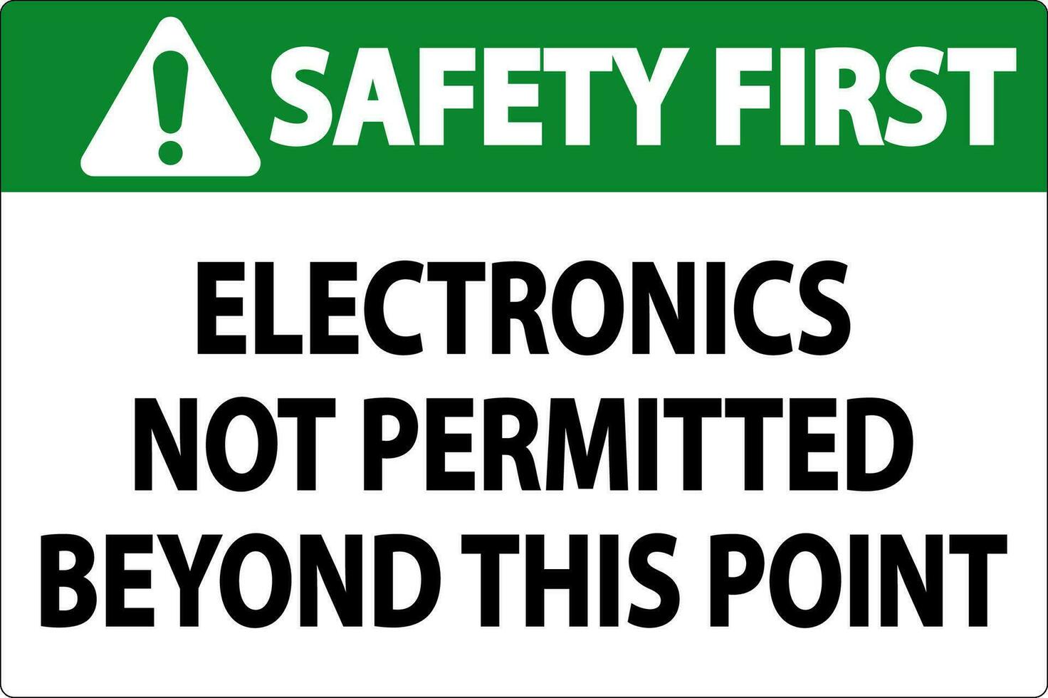 veiligheid eerste teken elektronica niet toegestaan verder deze punt vector