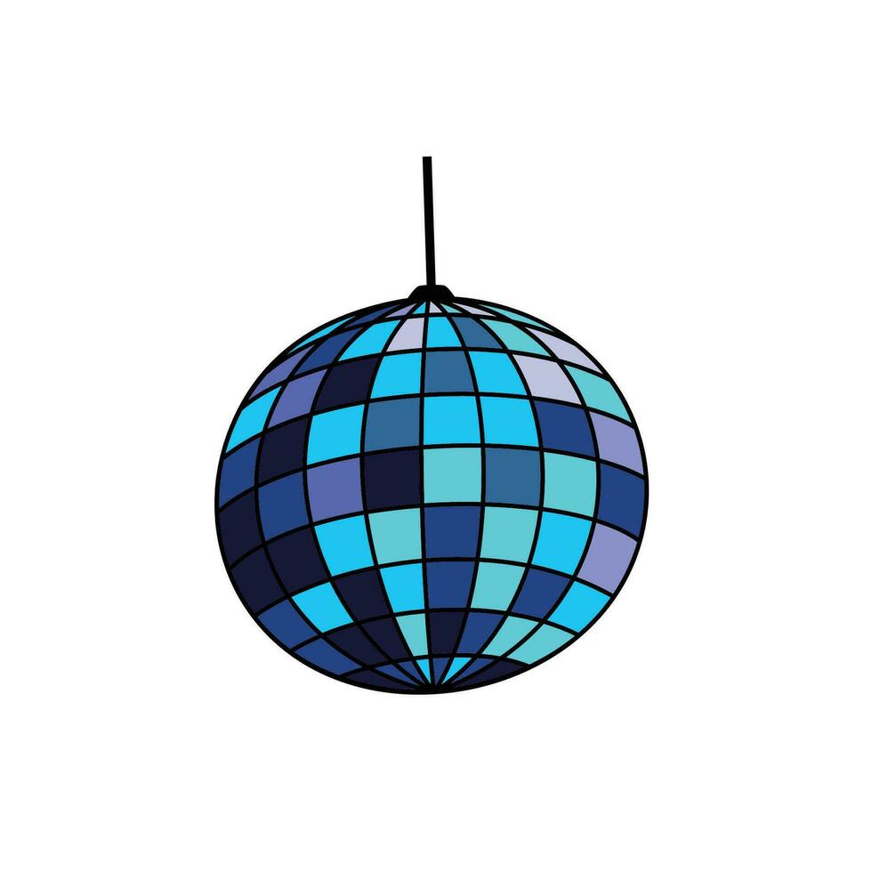 disco lamp silhouet ontwerp. discotheek partij decoratie. vector